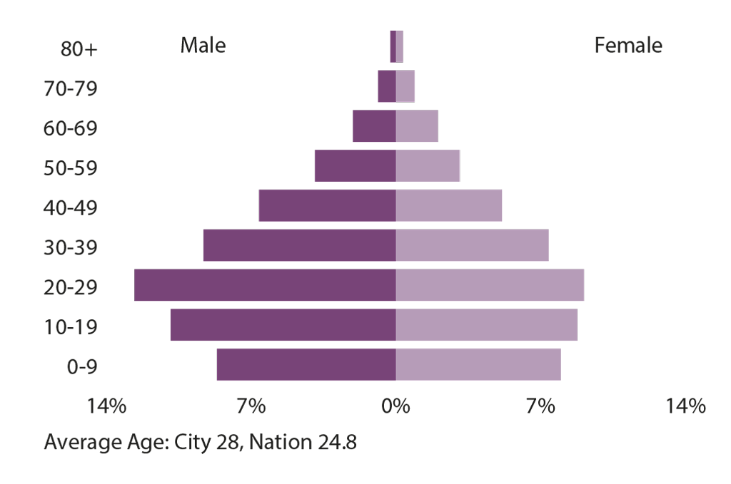 Age pyramid, Mumbai Data Urban Age